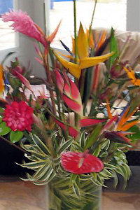 Tropical flower arragement