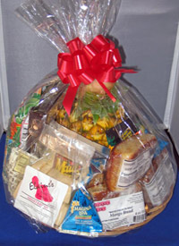 Maui Fruit Basket with pineapple, treats and bread