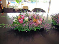 Elegant Maui floral centerpiece for indoor setting