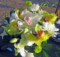 Maui orchid bouquet centerpiece