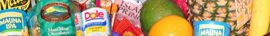 Close up of treats from basket